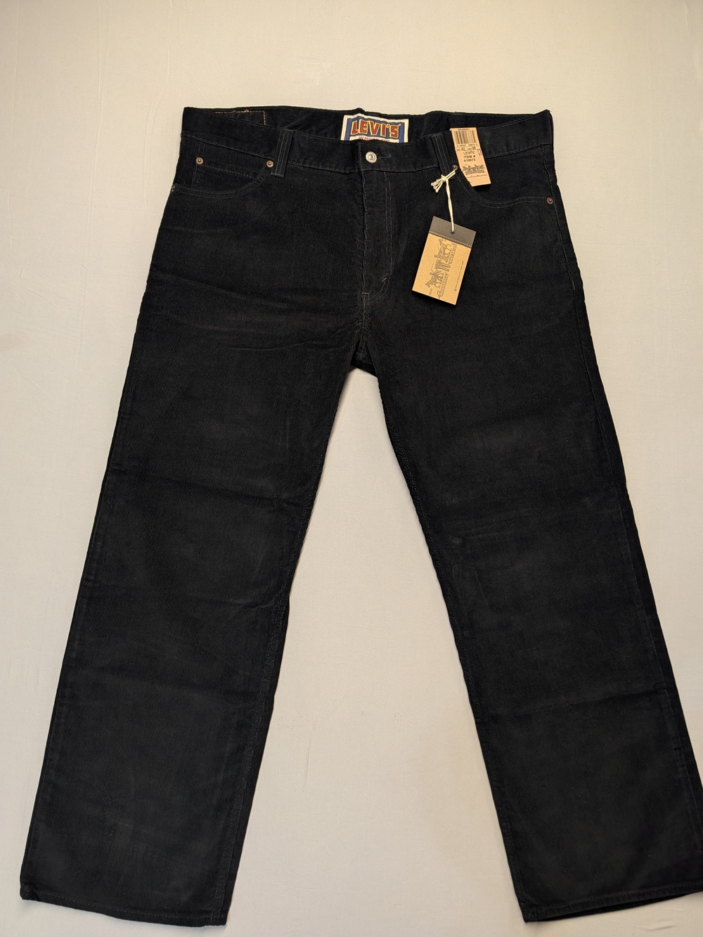 Vintage NWT Levi's 549 Low Loose Corduroy Pants Men's 42x30 Black Y2K Skater